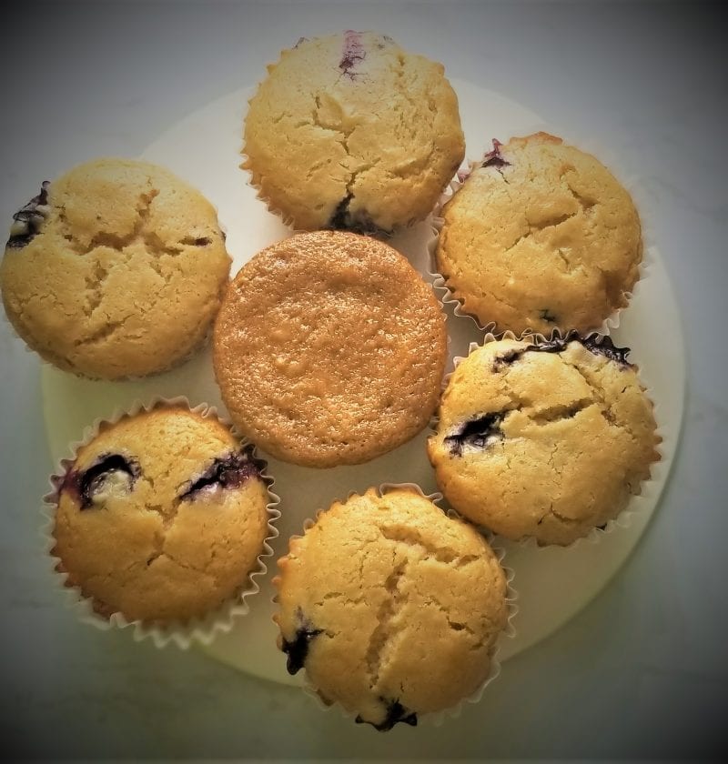 Eggless Blueberry Muffin