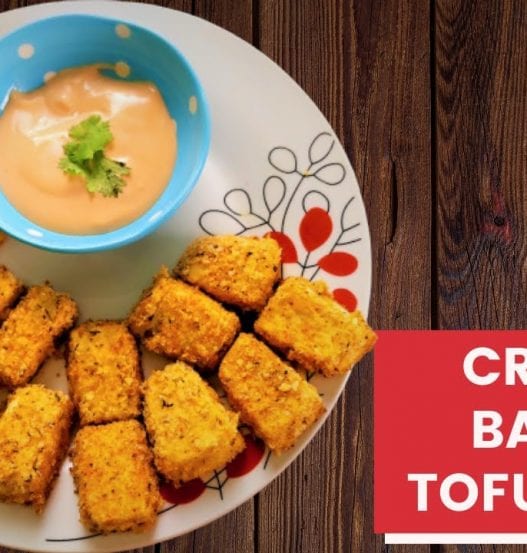 Crispy Oven Baked Garlic Tofu Bites