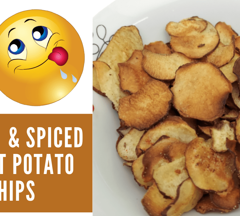 Sweet and spiced sweet potato chips