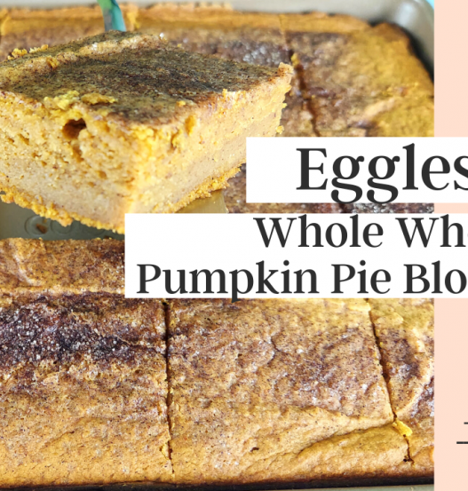 Eggless Whole Wheat Pumpkin pie blondies
